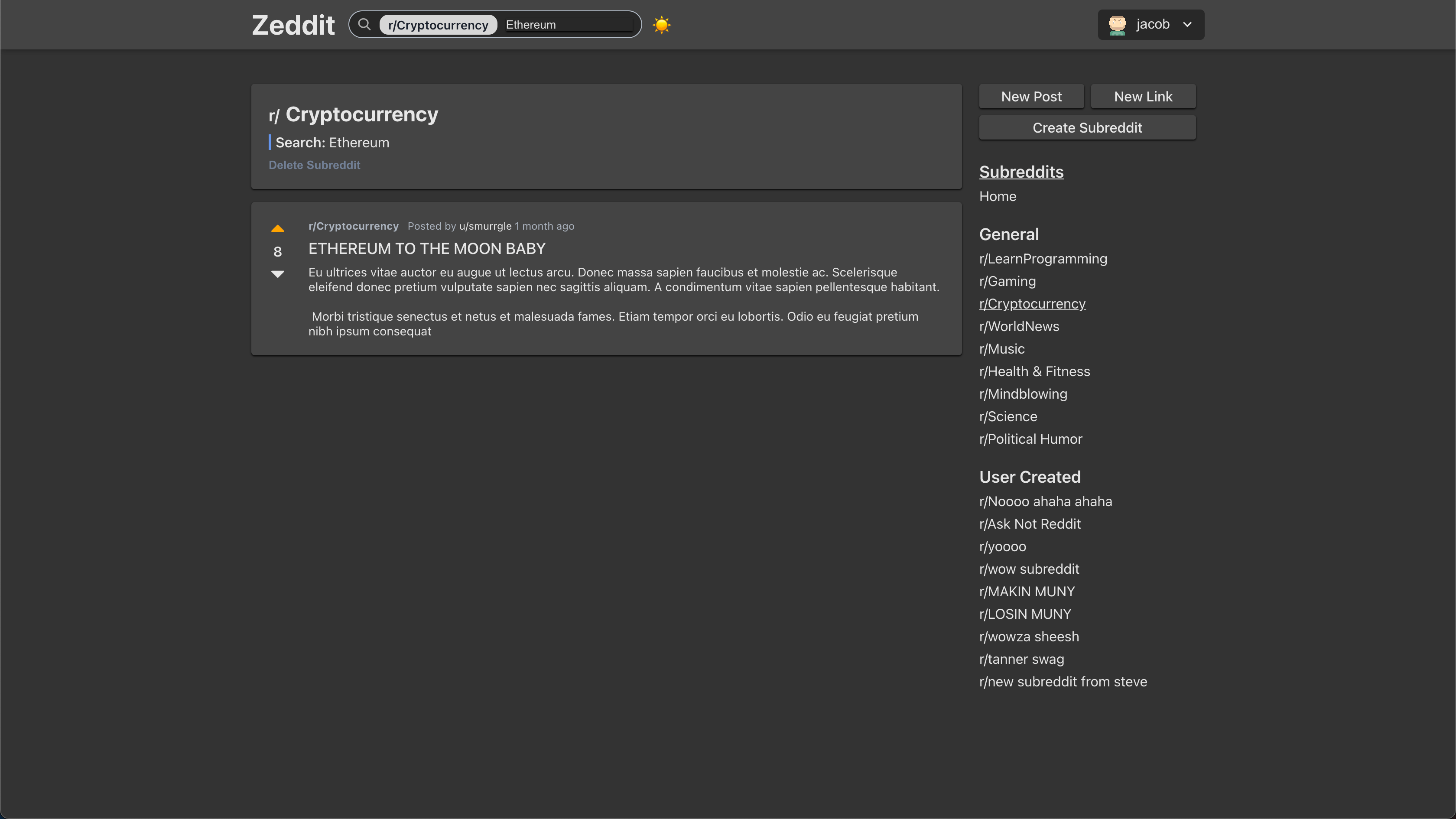 Search view
